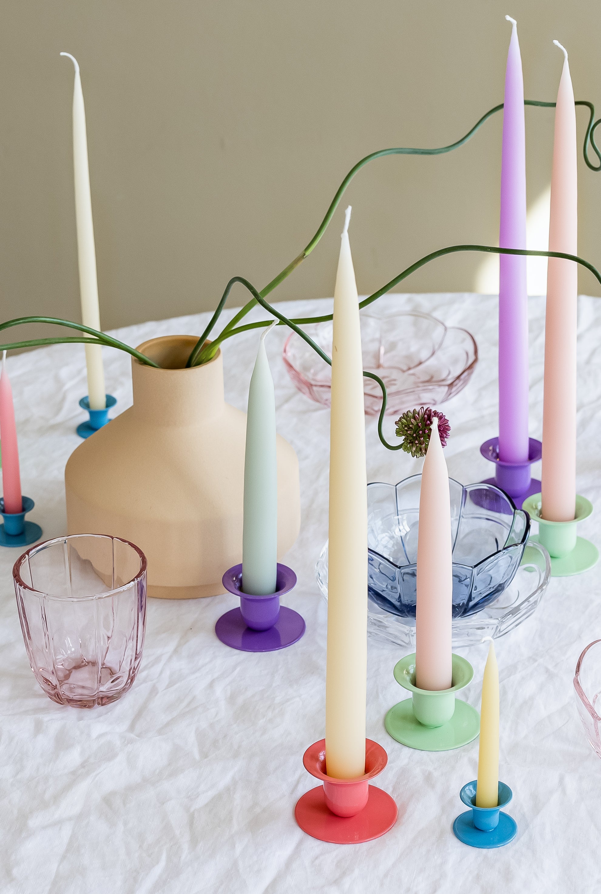 Dyppede stagelys, Elfenben - 4 stk.